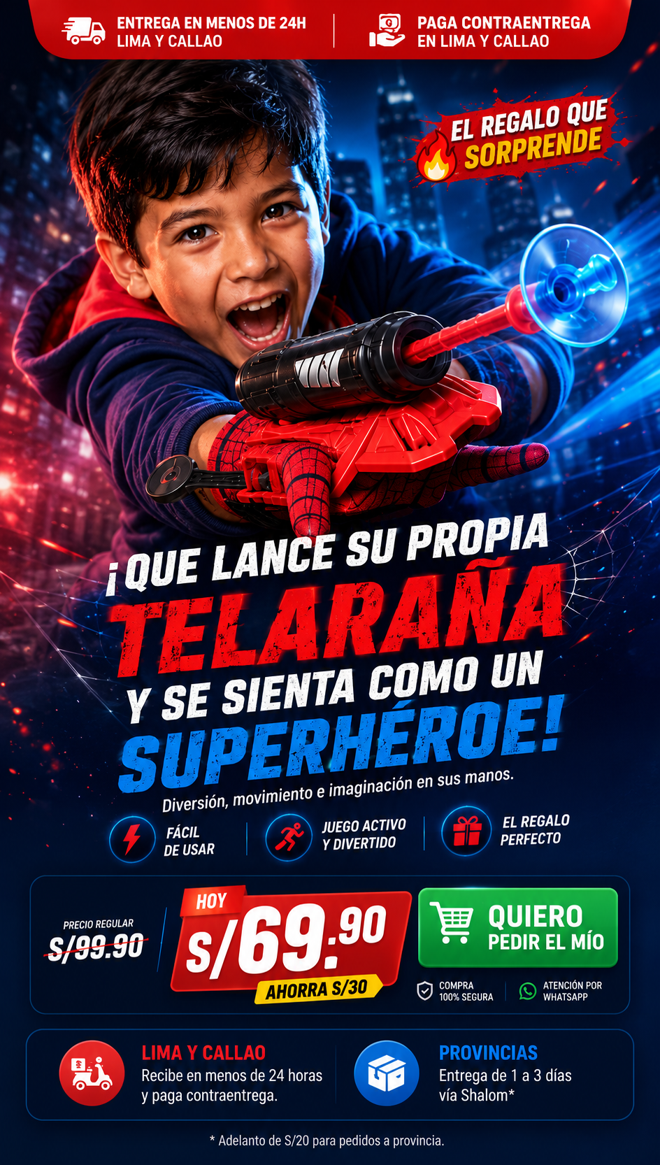 GUANTES LANZATELARAÑA